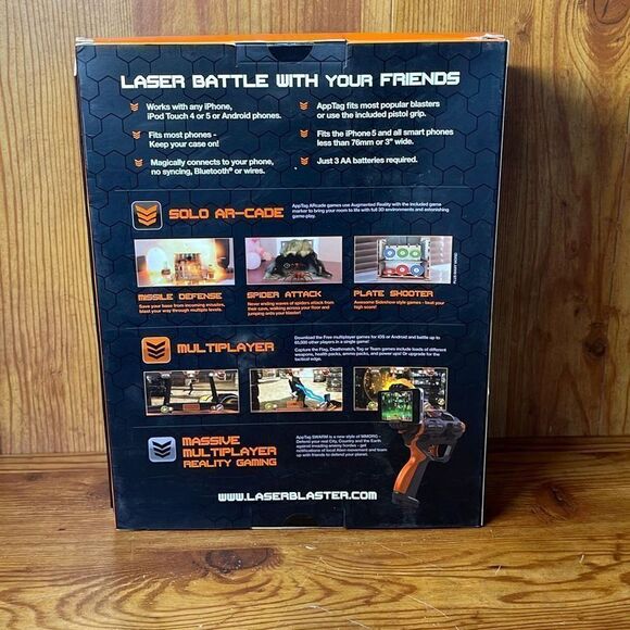 App Tag ArCade Games Laser Battle works with any iPhone, Hex 3 - Picture 3 of 6